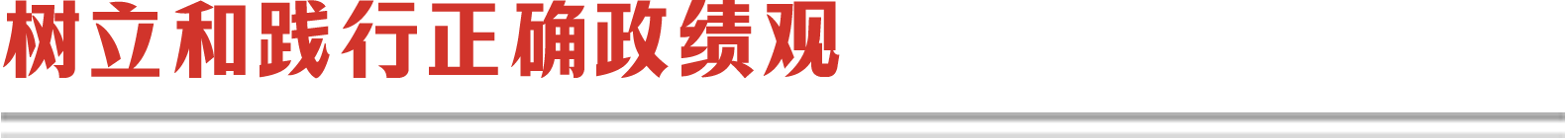 樹(shù)立和踐行正確政績(jī)觀(guān)
